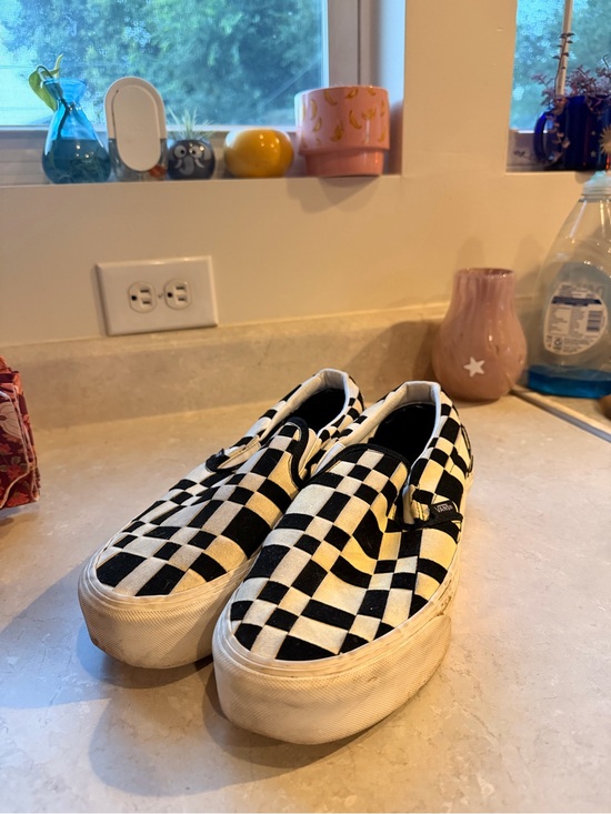 Vans Shoes - Vans Checkerboard Slip-On Sneakers - Black & White
